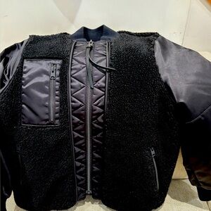 NWT All Saints Suri Bomber in black